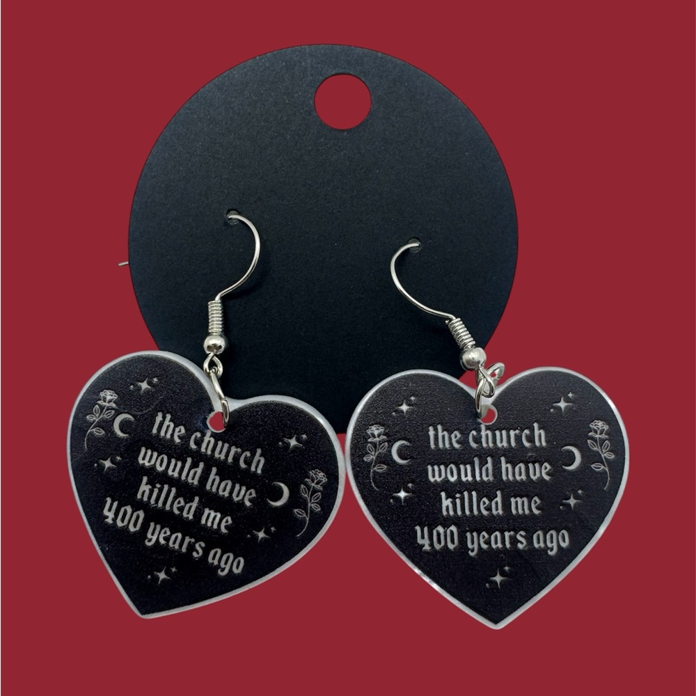 Heart-Shaped Statement Earrings